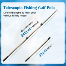 Load image into Gallery viewer, CYFIE Upgraded Telescopic Fishing Gaff, 7.8FT Durable Aluminum Alloy Fishing Gaff Pole with 8mm Screw, Secure Locking Mechanism, Capable for Fish Gig Harpoon Hook Spear, Use for Hunting Fish Frog Mole