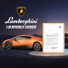 Load image into Gallery viewer, RC Lamborghini Remote Control Car for Boys 4-7, 1:18 Scale Official Licensed Lamborghini Toy Car, 2.4Ghz RC Drift Car Toys (Orange)