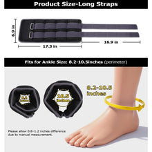 Load image into Gallery viewer, Ankle Weights, Wrist Arm Leg Weights 7.5 LBS x 2-(Grey)