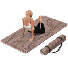 Load image into Gallery viewer, PAIDU Large Yoga Mat-72’x36’x0.4’ Extra Width & Thick,Comfortable,Non-Slip Exercise Mat-Works Great on All Floor for Stretching,Yoga Studio,Gym or Home Workouts (Brown)