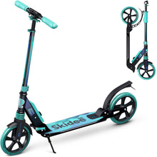 Load image into Gallery viewer, Kick Scooter for Kids Ages 6-12 - Large Sturdy Wheels, Anti-Shock Suspension with Adjustable Handlebar Up to 41" High for Kids, Teens & Adult, Max Load 220 Lbs