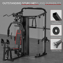 Load image into Gallery viewer, SunHome Multifunction Home Gym Equipment Workout Station-SH-925G-with Bench & BP 230 lbs