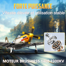 Load image into Gallery viewer, 4 Channel Remote Control Warbird RTF, Brushless Motor 6-axis Gyro 3 Flight Modes, Easy to Fly for Beginners Boys & Adults