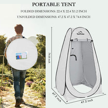 Load image into Gallery viewer, Your Choice Pop-Up Shower Tent, 47.2W"x74.8"H Changing Tent - White