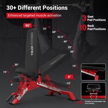 Load image into Gallery viewer, YOLEO Commercial Adjustable Weight Bench - MAX 2300LBS Heavy Duty Workout Bench for Home Gym, Decline/Flat/Incline Bench Press 2.4" Thick Pad (6-Step Assembly) (Weight Bench + 1 Dumbbell)