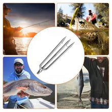 Load image into Gallery viewer, Aofong Fish Gaff 6.2ft Telescopic Rods with 1 to 3-Teeth,Sea and Ice Fishing Spear,Stainless Steel Inverted Tooth Harpoons,Thickened Fish Gig (6.2ft+3 Teeth)