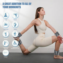 Load image into Gallery viewer, BECOJADDE Ankle Weights Set of 2 (2 lb Each) Adjustable Wrist Weights - Dark Grey