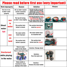 Load image into Gallery viewer, 3-in-1 Remote Control Car, RC Boat & Water Gun - Amphibious RC Car for Land & Water, Adjustable Speed, Waterproof-Blue