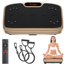 Load image into Gallery viewer, WATEYA Vibration Plate Exercise Machine Vibration for Lymphatic Drainage Fitness Equipment for Strength Toning Premium Home Workout Equipment with 1-200 Speed Settings for Fitness (Gold)