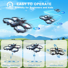 Load image into Gallery viewer, YLFU Drone with Camera, 1080P FPV Drone Camera with Remote Control Quadcopter, Gestures Selfie, One-Key Take Off/Landing, Speed Adjustment, 3D Flips, 2 Batteries Mini Drone for Adults Kids