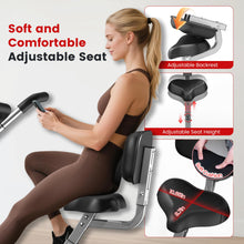 Load image into Gallery viewer, Foldable Exercise Bike with Elliptical Mode, 8-Level Magnetic Resistance Stationary Bike -Grey Red