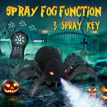 Load image into Gallery viewer, Remote Control Spider, Robot Spider with Spray and Lights, Black Widow Toy for Kids, for Halloween Xmas Birthday Party Joke Prank