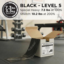 Load image into Gallery viewer, THERABAND Resistance Band Black Special Heavy 25-Yd Roll, Latex-Free Elastic Exercise Band