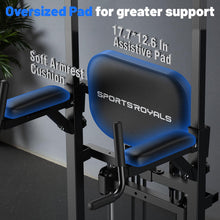 Load image into Gallery viewer, SPORTSROYALS Power Tower Pull Up Bar Station, 450LBS Stable Pull Up Dip Station for Home Gym