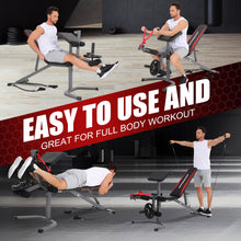 Load image into Gallery viewer, OPPSDECOR Adjustable Weight Bench Set with Leg Extension & Leg Curl, 900LBS Incline/Decline/Flat Preacher Curl Bench, Space-Saving Workout Bench for Home Gym