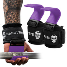 Load image into Gallery viewer, Gymreapers Weight Lifting Hooks (Pair) (Purple)