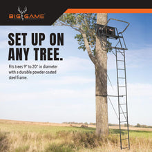 Load image into Gallery viewer, BIG GAME Big Buddy 2-Person Ladder Whitetail Deer Elk Mule Above Hunting Outdoors Flex-Tek Seats 16' Tall Tree Stand