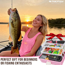 Load image into Gallery viewer, THKFISH 400PCS Large 3-Layer Tackle Box Fishing Lures Accessories Kit