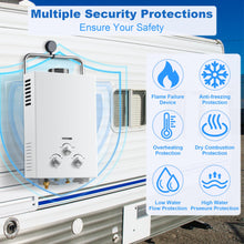 Load image into Gallery viewer, Outdoor Propane Tankless Water Heater - 6L 1.58 GPM Portable Gas Water Heater with Handle & Overheating Protection, Instant Hot Water for RV Cabin Camping Boat Barn