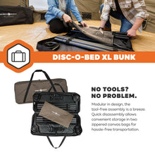 Load image into Gallery viewer, Disc-O-Bed Extra Large Portable Bunk Camping Cots with Carry Bags, Tan