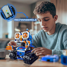 Load image into Gallery viewer, Bundle - 2 Items Robot Kit Building Toy, Rechargeable APP & Remote Control Robotics Kit for Kids Ages 8-12, STEM Coding Robots Toys