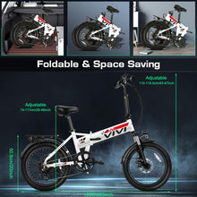 Load image into Gallery viewer, 20" Folding Electric Bike 500W Ebikes for Adults, Adult Electric Bicycles with 48V Removable Battery