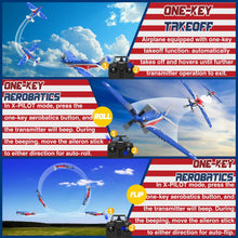 Load image into Gallery viewer, Ready to Fly Aerobatic Aircraft, Easy Control for Beginners, P51 Mustang RC Airplane for Adults Blue-Red