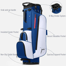 Load image into Gallery viewer, uniHimal 8-Way Lightweight Walking Golf Stand Bag for Men Women Blue White