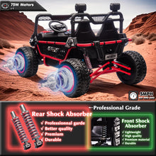 Load image into Gallery viewer, 24V 2 Seater XXL Kids UTV Ride On Car with Remote Control 4WD Off Road Electric Vehicle Ride On Toy Car (Red)