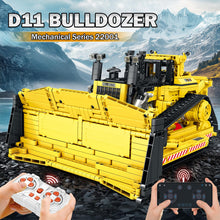 Load image into Gallery viewer, Bulldozer Building Set, APP Remote Control Loader RC Bulldozer Construction Toy with 2.4GHz Multi-Player Mode 22001