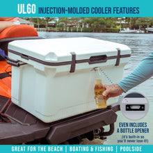 Load image into Gallery viewer, ENGEL 60 QT Ultra-Light Injection Molded Cooler - Ice Chest Keeps Ice up to 7 Days - Large Cooler Includes Wire Basket, Divider and Built-in Bottle Opener - Blue with Dark Grey Interior (Blue)