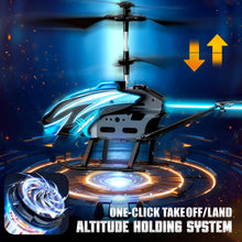 Load image into Gallery viewer, RC Helicopter, Flying Toys 2.4GHz 3.5 Channel Remote Control Helicopter, LED Light Effects, Obstacle Avoidance, One-Key Start