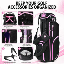 Load image into Gallery viewer, XDriveMax Women's Complete Golf Clubs Set (11-Piece Package), Right Handed, Lightweight Graphite Shafts, 460cc Driver, 3 Wood, Hybrid, 5-9 Iron+PW+SW, Putter, Stand Bag - Black & Pink