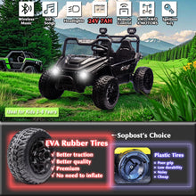 Load image into Gallery viewer, 24V 2 Seater XXL Kids UTV Ride On Car with Remote Control 4WD Off Road Electric Vehicle Ride On Toy Car (Black)