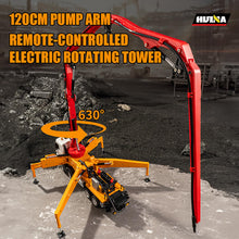 Load image into Gallery viewer, 18.9 Inches 11 Channel Remote Control Cement Pump Truck 1/18 Scale 2-Batteries 2.4Ghz RC Concrete Construction Vehicle (Grey 8-Wheels)