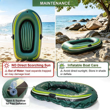 Load image into Gallery viewer, Inflatable Boat for One Person Max 198 lbs/90 kg with Carry Bag and Foot Pump, Single-Person raft for Fishing and Water Sports or a Yacht Supplement for Pools, Ponds, and Calm Shallow Water