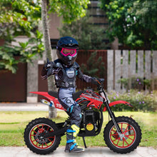 Load image into Gallery viewer, 49cc 4-Stroke Mini Dirt Bike, Gas Powered Kids Dirt Bikes, Mountain Off Road Mini Motorcycle, Gas Dirt Bike with Disc Brakes