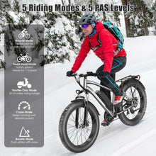 Load image into Gallery viewer, Electric Bike for Adults, Peak 1000W Ebike, 25MPH 60Miles Electric Mountain Bike, 26" Fat Tire Adult Electric Bicycle with 48V 13AH Battery