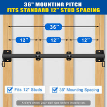 Load image into Gallery viewer, Kipika Heavy Duty Wall Mounted Pull Up Bar (36" Straight Type & Foam-padded Handles)