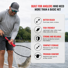 Load image into Gallery viewer, EGO S2 Slider Fishing Landing Net, Large Clear Rubber Mesh, Non-Tangle Mesh