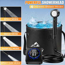 Load image into Gallery viewer, Rechargeable Portable Shower Pump for Camping, 8000mAh, XL Foldable Bucket