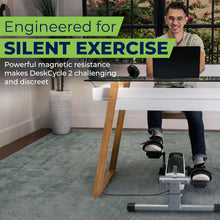 Load image into Gallery viewer, DeskCycle Under Desk Bike Pedal Exerciser - White Adjustable Height