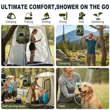 Load image into Gallery viewer, KIPIDA Solar Shower Bag, 5 Gal/20L, Portable Camping Shower with Removable Hose and On-Off Switchable Head, for Beach, Hiking, 2 Pack