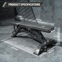 Load image into Gallery viewer, MAJOR FITNESS Adjustable Weight Bench (Elite Version) - 1300LBS Capacity, 32 Positions for Strength Training, Bench Press, and Full-Body Workouts for Home or Garage Gym, Black