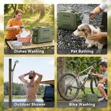 Load image into Gallery viewer, Propane Water Heater with Pump, 20,500 BTU Instant Hot Shower 3L/min, 150Min 5200mAh Battery, High-Altitude Adapter, 40L Water Bag, 12V/Type-C PD Charging, Portable for Camping, Off-Grid & RV