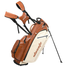 Load image into Gallery viewer, wosofe 6-Way Golf Stand Bag, Waterproof PU Leather, Redbrown Heritage