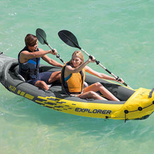 Load image into Gallery viewer, INTEX Explorer Inflatable Kayak 2-Person Portable Set with Paddles and Pump