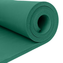 Load image into Gallery viewer, Retrospec Solana Yoga Mat 1" Thick w/Nylon Strap for Men & Women - Non Slip Exercise Mat for Home Yoga, Pilates, Stretching, Floor & Fitness Workouts - Elm Green