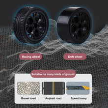 Load image into Gallery viewer, RC Drift Car, 1:14 Remote Control Car, 4WD 30KM/H High Speed RC Racing Car, 2.4GHz Electric Sport Drifting Car with LED Lights, 2 Batteries (Green)