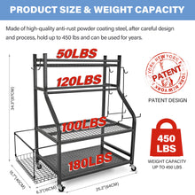 Load image into Gallery viewer, NBTORCH Weight Rack for Dumbbells, All in One Workout Equipment Storage with Caster Wheels